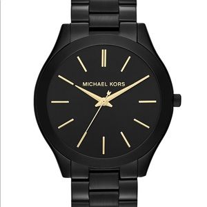 Michael Kors black gold unisex watch